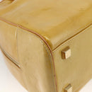 LOUIS VUITTON Monogram Vernis Tompkins Square Hand Bag Beige M91149 Auth AMZ152-17