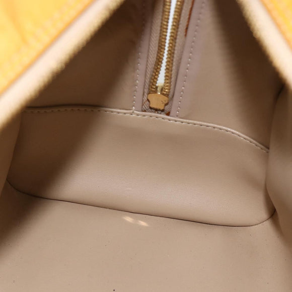 LOUIS VUITTON Monogram Vernis Tompkins Square Hand Bag Beige M91149 Auth AMZ152