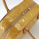 LOUIS VUITTON Monogram Vernis Tompkins Square Hand Bag Beige M91149 Auth AMZ152-6