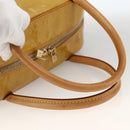 LOUIS VUITTON Monogram Vernis Tompkins Square Hand Bag Beige M91149 Auth AMZ152-7