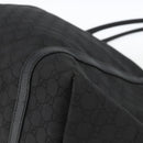 GUCCI GG Canvas Tote Bag Outlet Black Silver 265695 Auth AMZ157-9