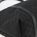 GUCCI GG Canvas Tote Bag Outlet Black Silver 265695 Auth AMZ157-14