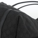 GUCCI GG Canvas Tote Bag Outlet Black Silver 265695 Auth AMZ157-15