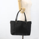 GUCCI GG Canvas Tote Bag Outlet Black Silver 265695 Auth AMZ157-21