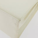 Salvatore Ferragamo Gancini Hand Bag Patent leather 2way Ivory Gold Auth AMZ162-13