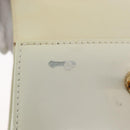 Salvatore Ferragamo Gancini Hand Bag Patent leather 2way Ivory Gold Auth AMZ162-19