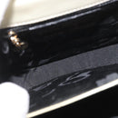 Salvatore Ferragamo Gancini Hand Bag Patent leather 2way Ivory Gold Auth AMZ162-21