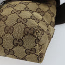 GUCCI GG Canvas Heuptas Beige Zilver 131236 Auth AMZ164-14