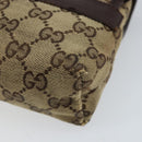 GUCCI GG Canvas Heuptas Beige Zilver 131236 Auth AMZ164-16