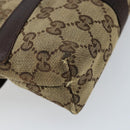 GUCCI GG Canvas Heuptas Beige Zilver 131236 Auth AMZ164-9
