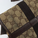 GUCCI GG Canvas Heuptas Beige Zilver 131236 Auth AMZ164-10