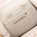 CHANEL Chain Shoulder Bag Suede Pink Gold CC Auth AMZ167A-18