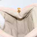 CHANEL Chain Shoulder Bag Suede Pink Gold CC Auth AMZ167A-20