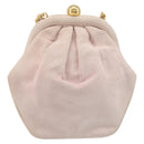 CHANEL Chain Shoulder Bag Suede Pink Gold CC Auth AMZ167A-13