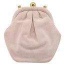 CHANEL Chain Shoulder Bag Suede Pink Gold CC Auth AMZ167A-2