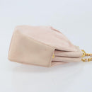 CHANEL Chain Shoulder Bag Suede Pink Gold CC Auth AMZ167A-3