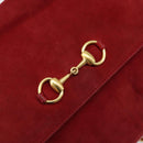 GUCCI Shoulder Bag Suede Red Gold 007 3444 0220 Auth AMZ169-17