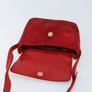 GUCCI Shoulder Bag Suede Red Gold 007 3444 0220 Auth AMZ169-10
