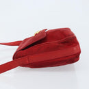 GUCCI Shoulder Bag Suede Red Gold 007 3444 0220 Auth AMZ169-4
