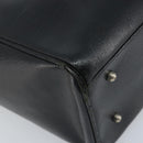GUCCI Hand Bag Leather Black Silver 002 3754 0313 Auth AMZ175-14