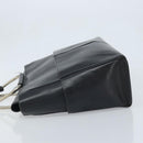 GUCCI Hand Bag Leather Black Silver 002 3754 0313 Auth AMZ175-4