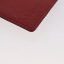 Salvatore Ferragamo Vala Neck Card Case Leather Red Gold Auth AMZ180A-12