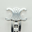 CELINE Barrette Triomphe Hair Clip metal Silver Auth AMZ181M-11