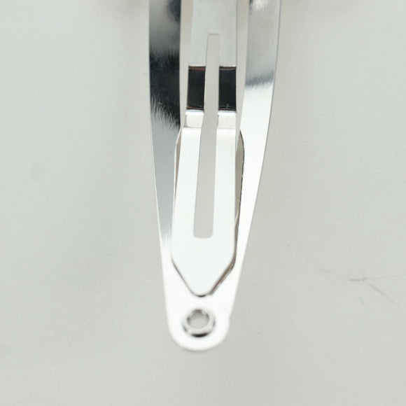 CELINE Barrette Triomphe Hair Clip metal Silver Auth AMZ181M