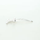 CELINE Barrette Triomphe Hair Clip metal Silver Auth AMZ181M-15