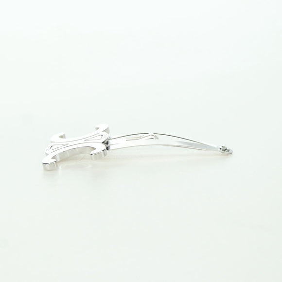 CELINE Barrette Triomphe Hair Clip metal Silver Auth AMZ181M
