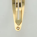 CELINE Haarspange Triomphe Haarclip Metall Goldfarben Auth AMZ182M-13