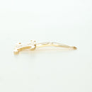 CELINE Haarspange Triomphe Haarclip Metall Goldfarben Auth AMZ182M-15