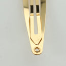 CELINE Barrette Triomphe Hair Clip metal Gold Tone Auth AMZ182M-6