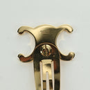 CELINE Haarspange Triomphe Haarclip Metall Goldfarben Auth AMZ182M-7