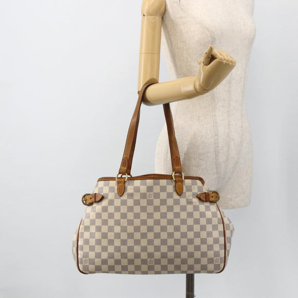 LOUIS VUITTON Damier Azur Batignolles Horizontal Tote Bag N48172 LV Auth AMZ302