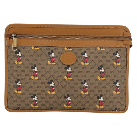 GUCCI Disney Collaboration Micro GG Supreme Bag PVC 602552 2067 Auth AMZ307M