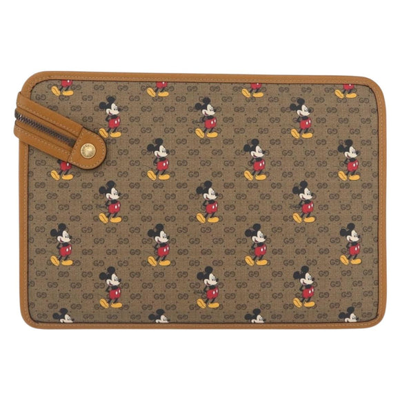GUCCI Disney Collaboration Micro GG Supreme Bag PVC 602552 2067 Auth AMZ307M