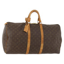 LOUIS VUITTON Monogram Keepall 55 Boston Bag M41424 LV Auth AMZ308-1