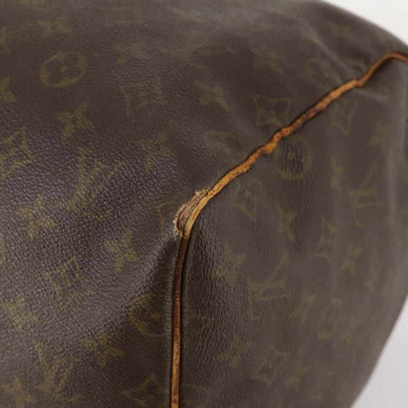 LOUIS VUITTON Monogram Keepall 55 Boston Bag M41424 LV Auth AMZ308