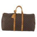 LOUIS VUITTON Monogram Keepall 55 Boston Bag M41424 LV Auth AMZ308-13