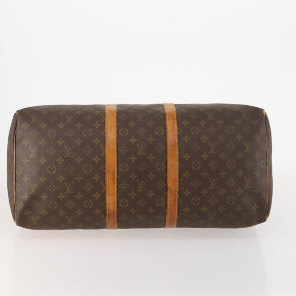 LOUIS VUITTON Monogram Keepall 55 Boston Bag M41424 LV Auth AMZ308