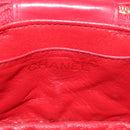 CHANEL Chain Schoudertas Lamsleer Rood Goud CC Auth AMZ310A-16