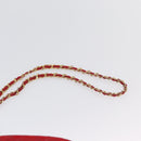 CHANEL Chain Schoudertas Lamsleer Rood Goud CC Auth AMZ310A-9