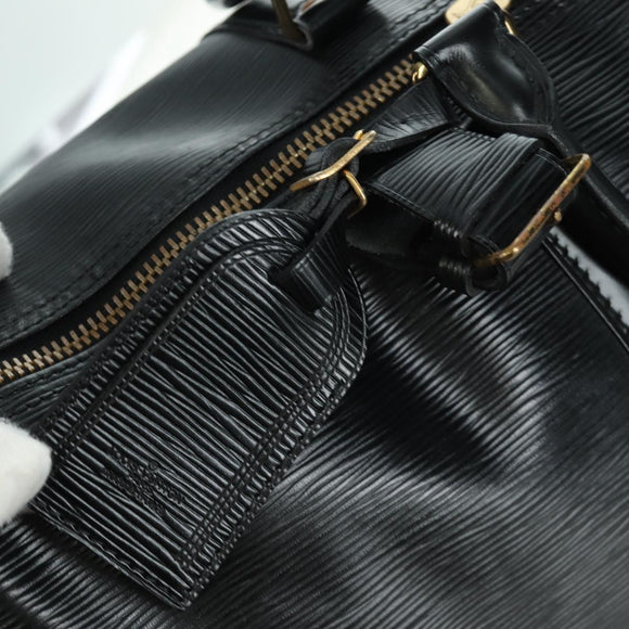 LOUIS VUITTON Epi Keepall 45 Boston Bag Black M42972 LV Auth AMZ311A