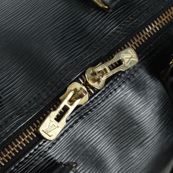 LOUIS VUITTON Epi Keepall 45 Boston Bag Black M42972 LV Auth AMZ311A