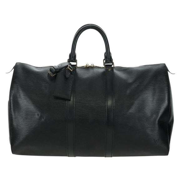 LOUIS VUITTON Epi Keepall 45 Boston Bag Black M42972 LV Auth AMZ311A