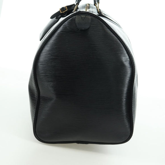 LOUIS VUITTON Epi Keepall 45 Boston Bag Black M42972 LV Auth AMZ311A