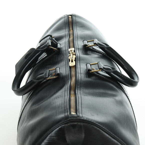 LOUIS VUITTON Epi Keepall 45 Boston Bag Black M42972 LV Auth AMZ311A