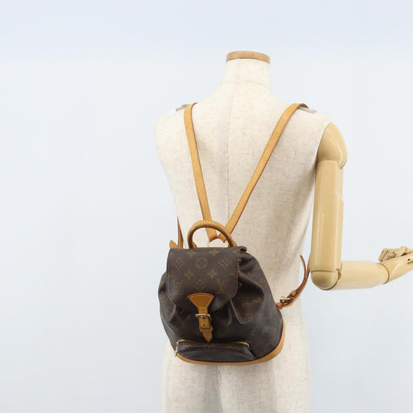 LOUIS VUITTON Monogram Montsouris PM Rucksack M51137 LV Auth AMZ312