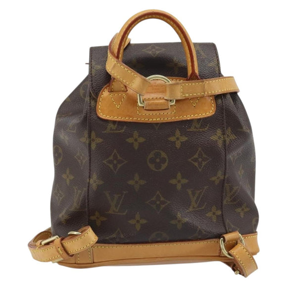 LOUIS VUITTON Monogram Montsouris PM Rucksack M51137 LV Auth AMZ312